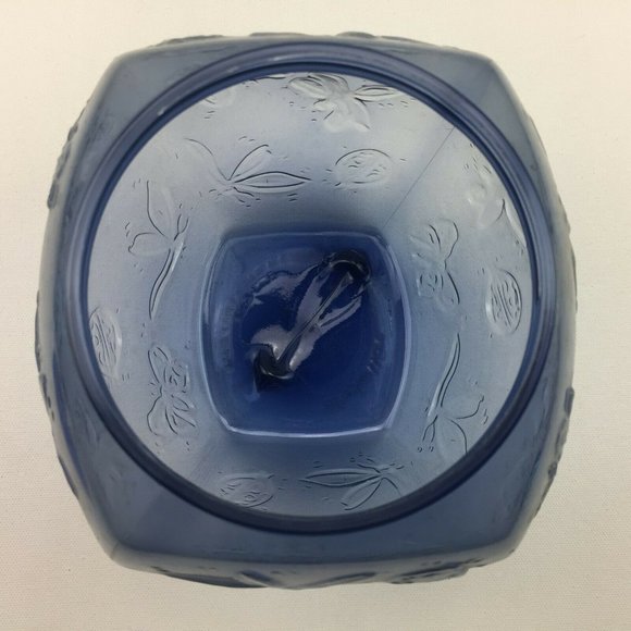 Packerware Clear Blue Butterfly Embossed Water Juice Jug With Flip Lid Handle - Picture 7 of 12